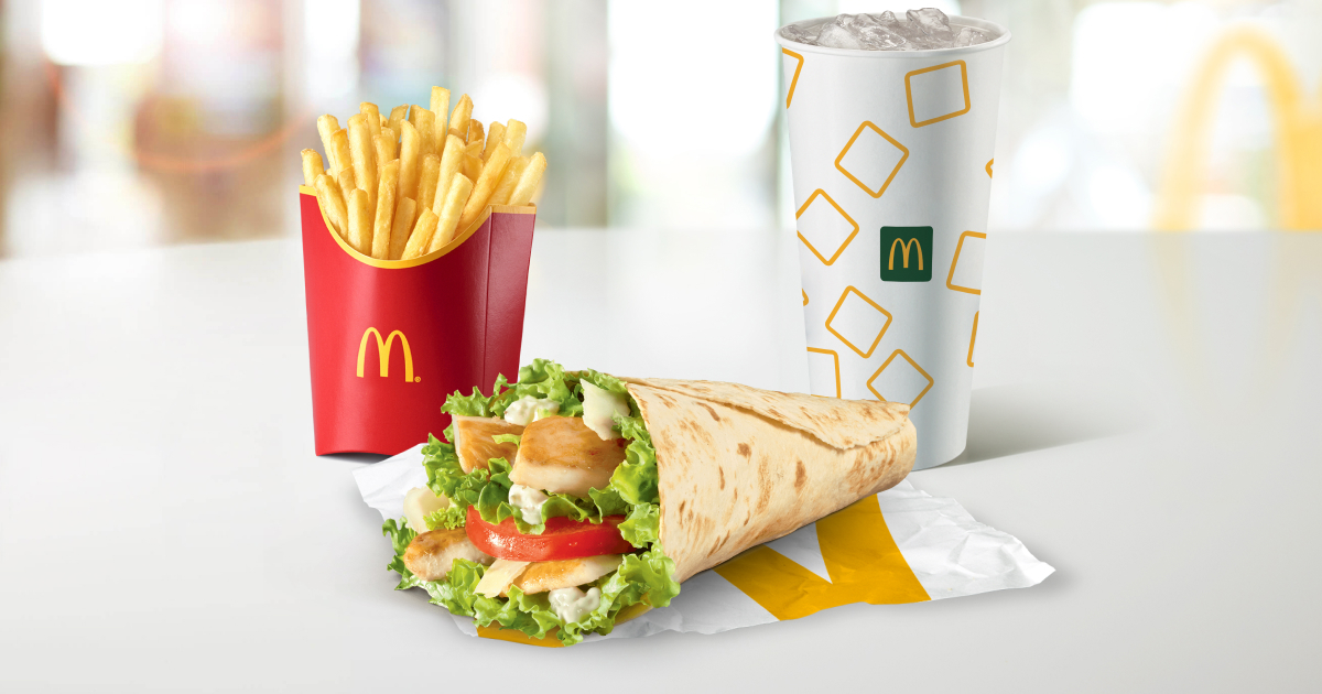 McWrap® con petto di pollo alla piastra e Parmigiano Reggiano Menu