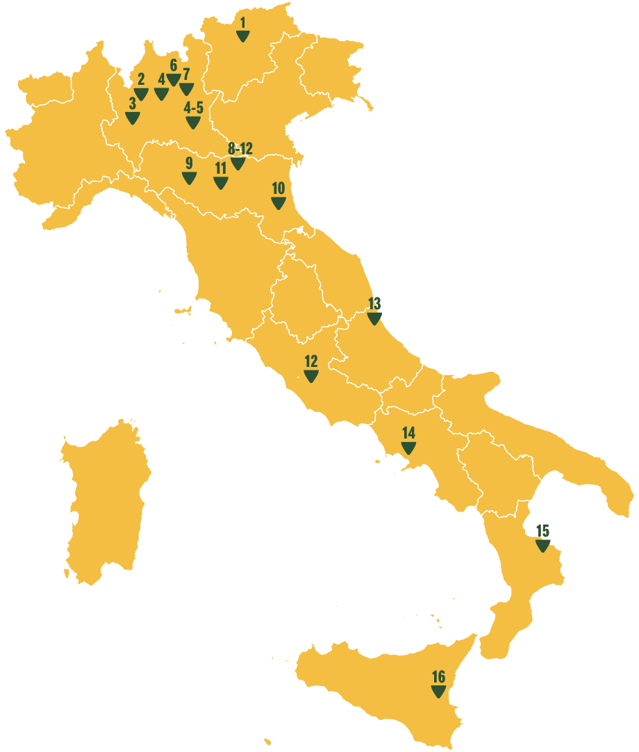 Cartina italia fornitori McDonald's