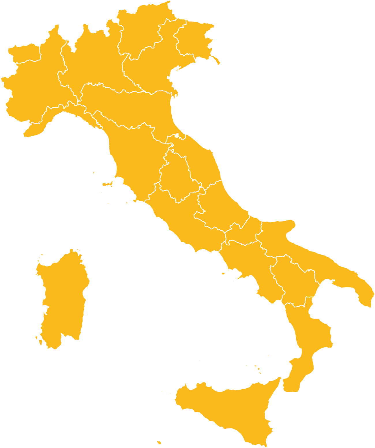 Mappa delle città partecipanti all'iniziativa