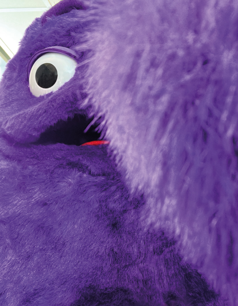 Grimace selfie