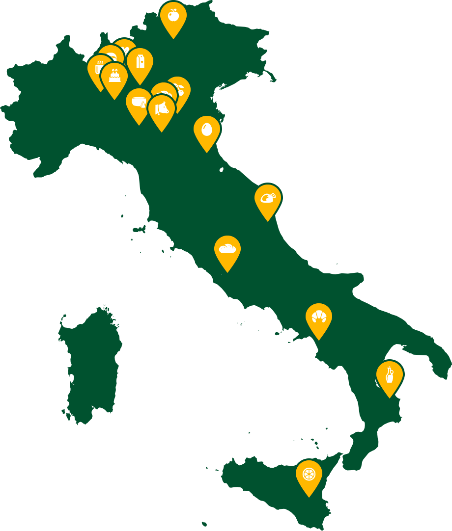 Cartina italia fornitori McDonald's