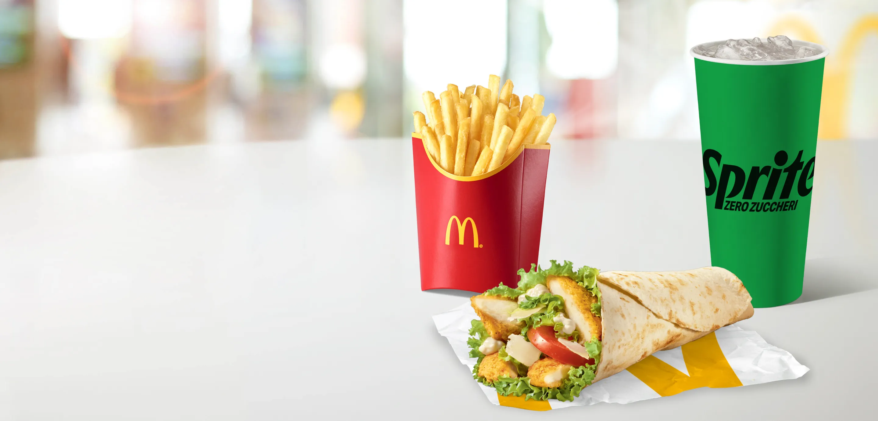 McWrap® con petto di pollo croccante e Parmigiano Reggiano menu