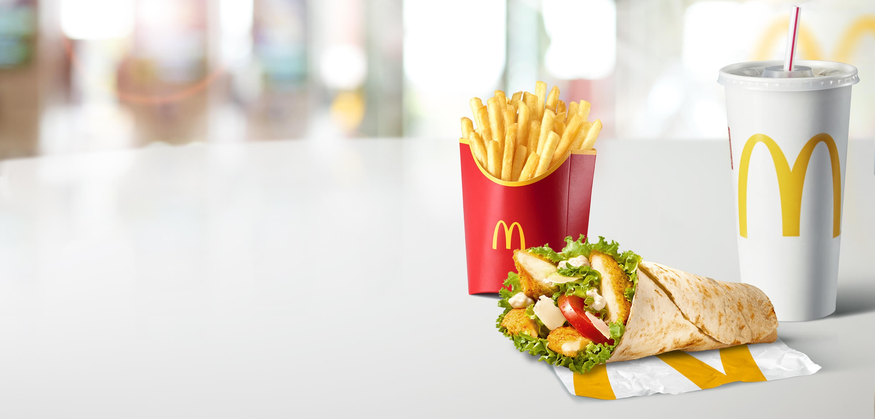 McWrap® Caesar Cheese con petto di pollo croccante menu