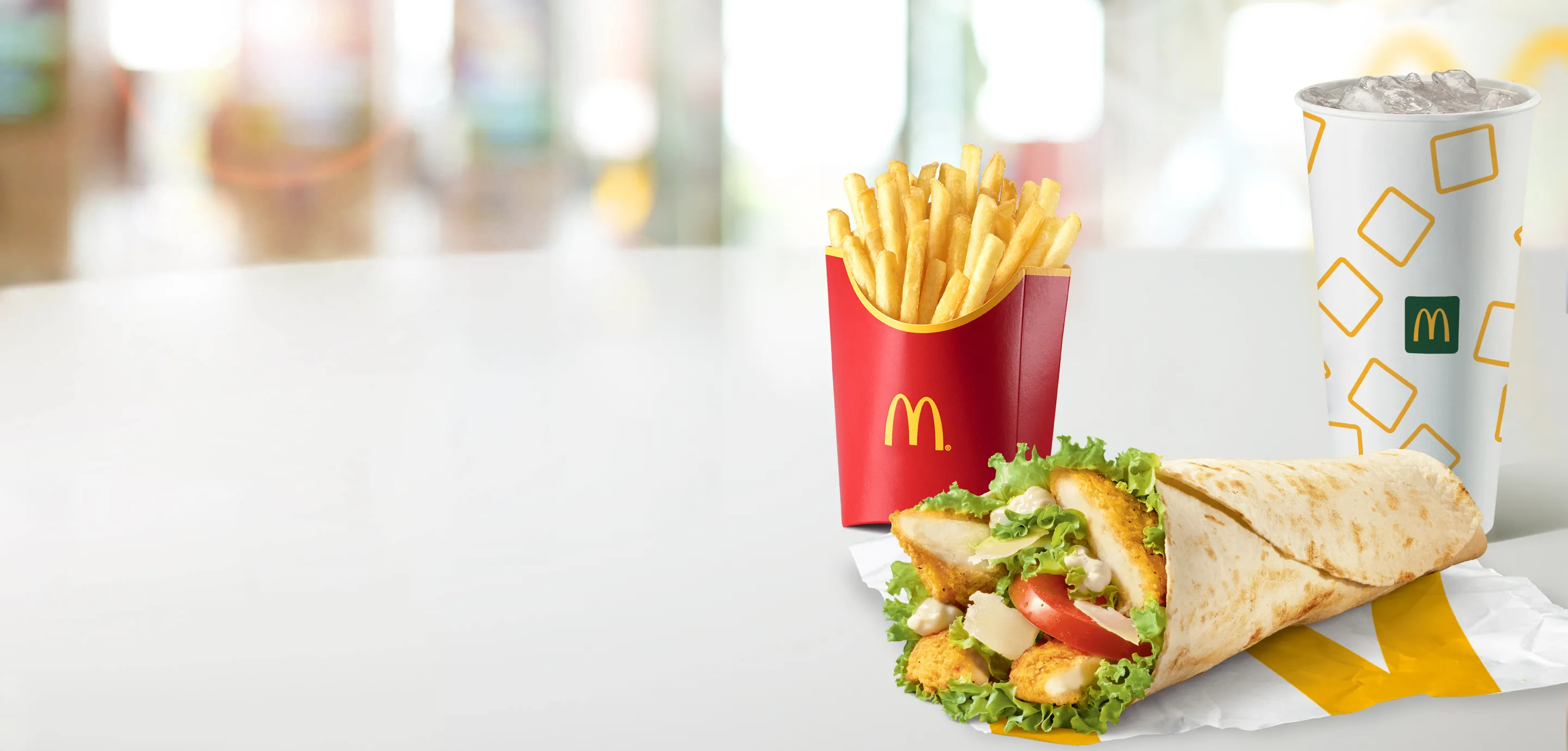 McWrap® con petto di pollo croccante e Parmigiano Reggiano menu