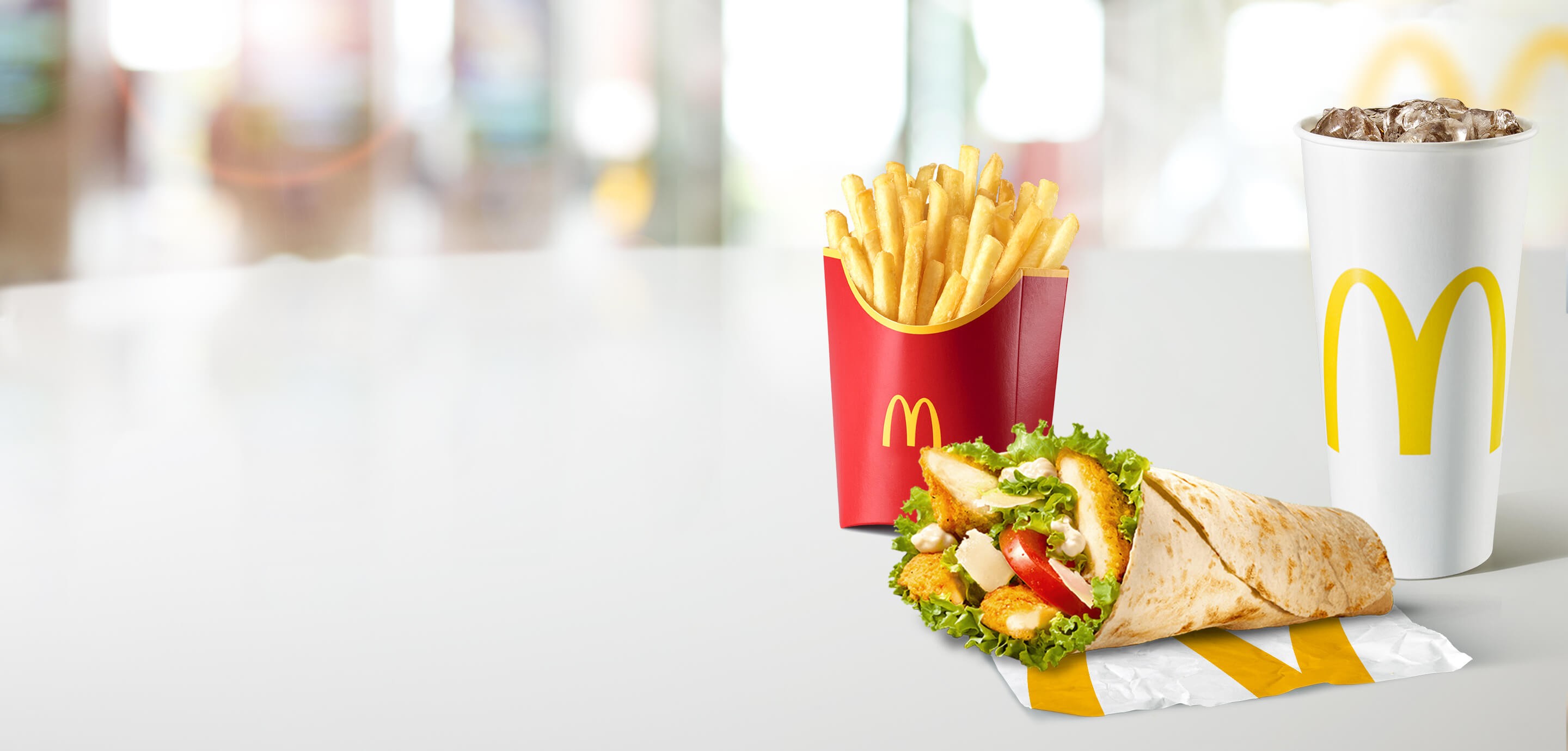 McWrap® Caesar Cheese con petto di pollo croccante menu
