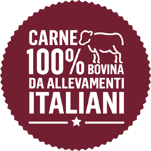 Carne 100% bovina da allevamenti italiani