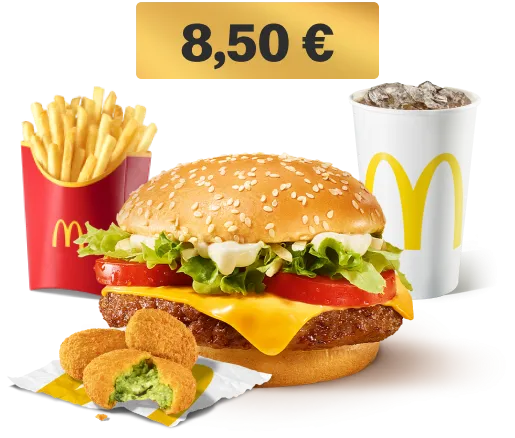 McRoyal® Deluxe Menu Large e 3 Crocchette con spinaci e Parmigiano Reggiano