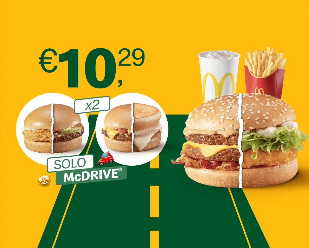 Crispy McBacon® o McChicken® Menu Large e 2 panini Salvaeuro® a scelta