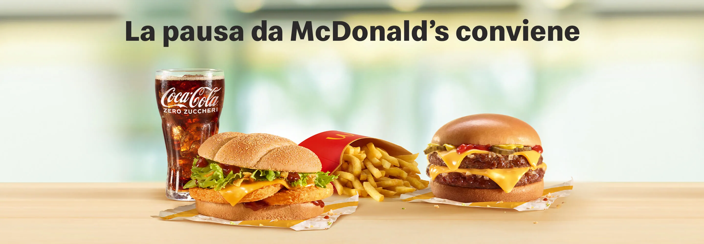 La pausa da McDonald’s conviene