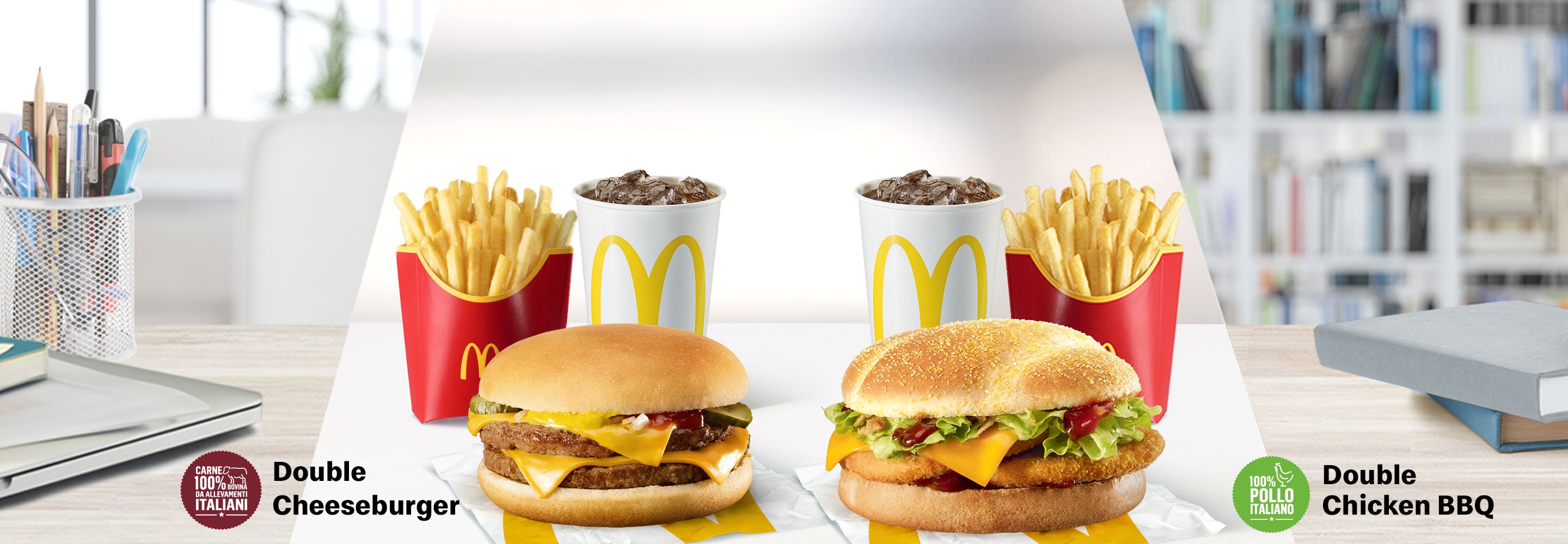 Double Cheeseburger - Double Chicken BBQ