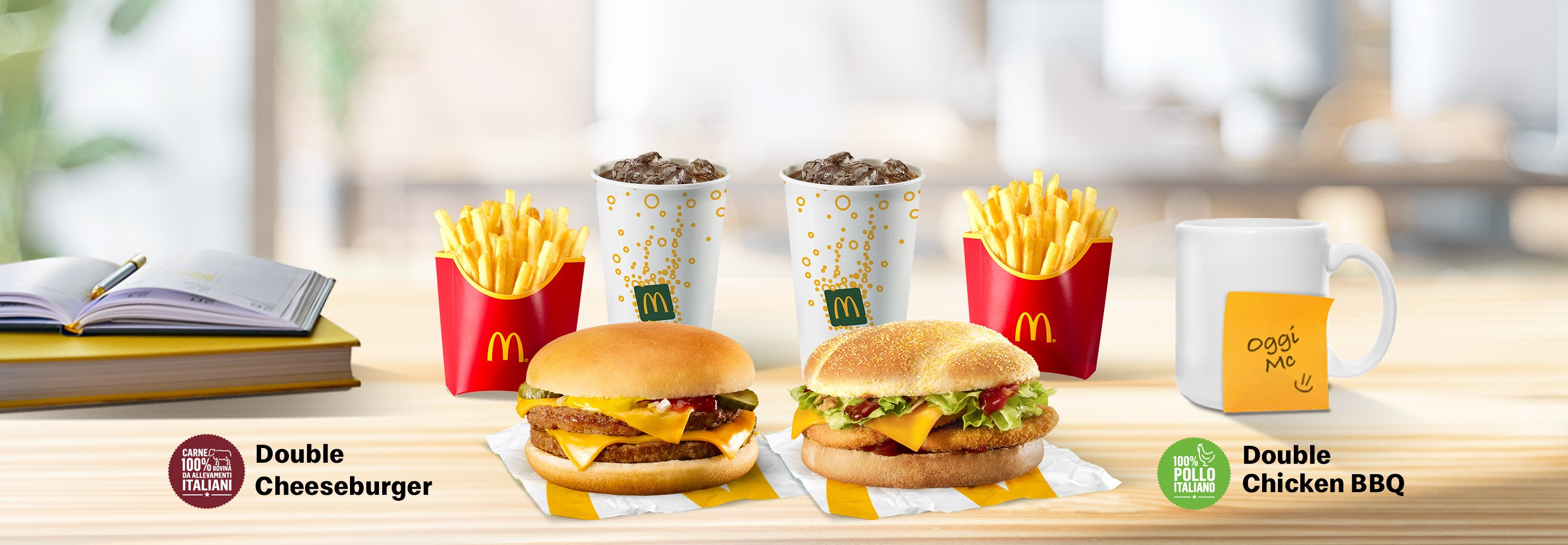 Double Cheeseburger - Double Chicken BBQ