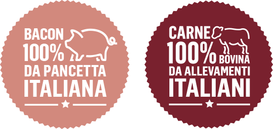 bollo 100% bacon italiana - 100% carne italiana