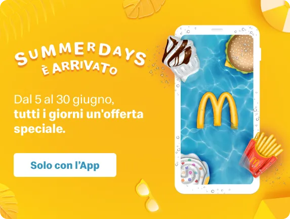 Summerdays è arrivato! Dal 5 al 30 giugno, tutti i giorni un'offerta speciale.