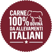 Carne 100% bovina da allevamenti italiani