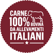 Carne 100% bovina da allevamenti italiani